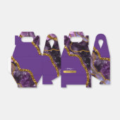 Paarse en goudgrijze geode glitter Hartelijk dank Bedankdoosjes (Uitgevouwen)
