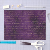 Paarse en goudgrunge  kalligrafie tissuepapier (Craft)