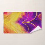 Paarse en goudhanddoeken handdoek (Handdoek)