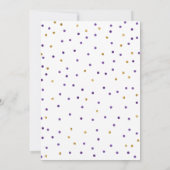 Paarse en goudhoudende Confetti Verpleegkundige Af Kaart (Achterkant)
