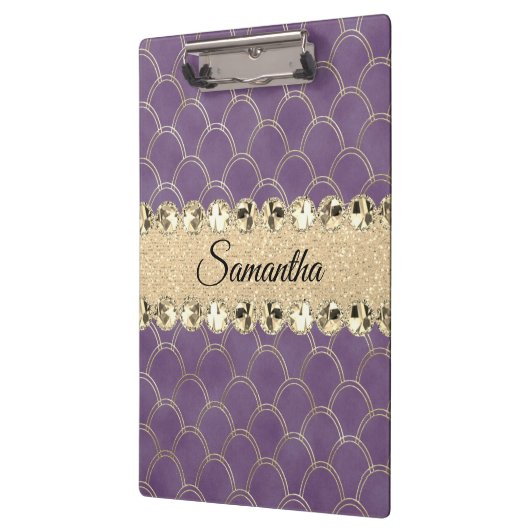 Paarse en goudhoudende olierampen klembord (Links)