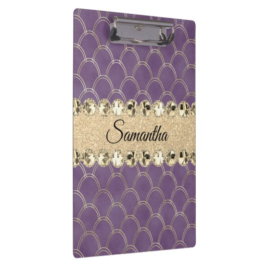 Paarse en goudhoudende olierampen klembord (Rechts)