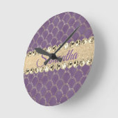 Paarse en goudhoudende olierampen   ronde klok (Hoek)