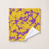 Paarse en goudkleurige kleuren bad handdoek (Wasdoekje)