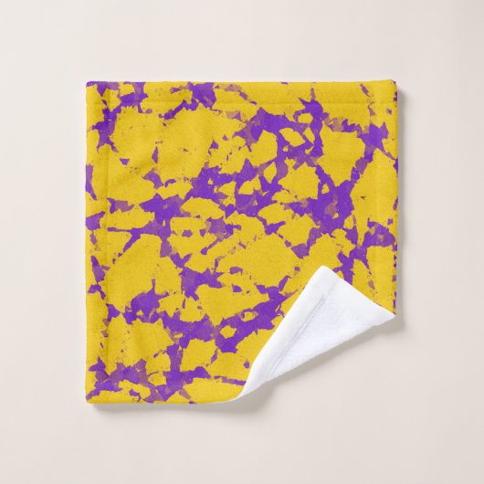 Paarse en goudkleurige kleuren bad handdoek (Wasdoekje)