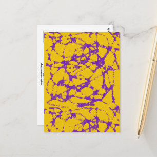Paarse en goudkleurige kleuren briefkaart