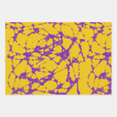 Paarse en goudkleurige kleuren inpakpapier vel (Voorkant 3)