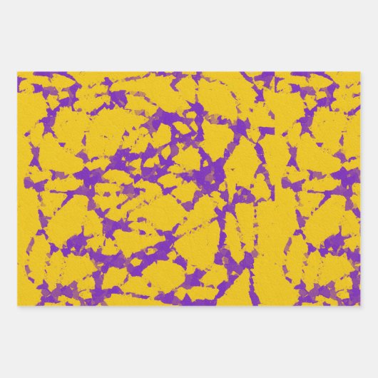 Paarse en goudkleurige kleuren inpakpapier vel (Voorkant 2)