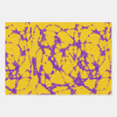 Paarse en goudkleurige kleuren inpakpapier vel (Voorkant)