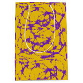 Paarse en goudkleurige kleuren medium cadeauzakje (Voorkant)