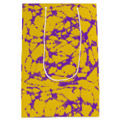 Paarse en goudkleurige kleuren medium cadeauzakje (Achterkant)