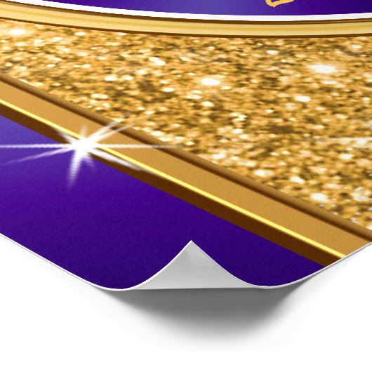 Paarse en goudkleurige Posters (Hoek)