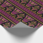Paarse en goudkunst Deco Cadeaupapier (Hoek)