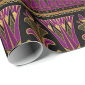 Paarse en goudkunst Deco Cadeaupapier (Rol Hoek)