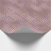 Paarse en goudkunst Decopatroon Cadeaupapier (Hoek)