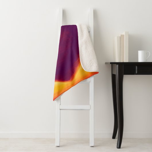 Paarse en goudkunst in de Sky Sherpa Blanket Deken (In situ)