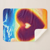 Paarse en goudkunst in de Sky Sherpa Blanket Deken (Voorkant (horizontaal))