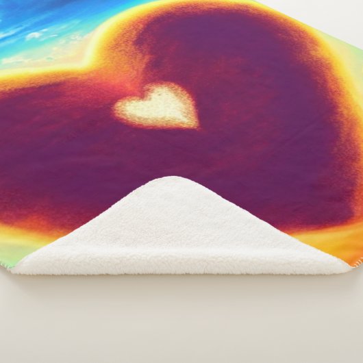 Paarse en goudkunst in de Sky Sherpa Blanket Sherpa Deken (3/4)