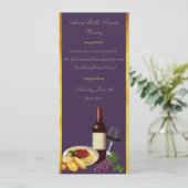 Paarse en goudmakerij kaart (Staand voorkant)