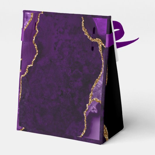 Paarse en goudmakerij zweet zestien bedankt bedankdoosjes (Achterkant)