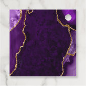 Paarse en goudmakerij zweet zestien bedankt bedankjes labels (Achterkant)