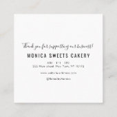 paarse en goudmakreel dank u visitekaartje (Achterkant)