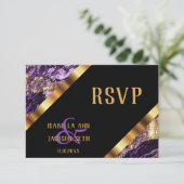 Paarse en goudmarmer - RSVP (Staand voorkant)