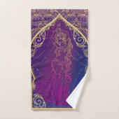 Paarse en goudMarokkaanse Arabische Belly Dansende Bad Handdoek (Handdoek)