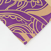 Paarse en goudMarokkaanse Arabische Belly Dansende Fleece Deken (Hoek)