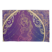 Paarse en goudMarokkaanse Arabische Belly Dansende Kussensloop (Voorkant)