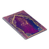 Paarse en goudMarokkaanse Arabische Belly Dansende Notitieboek (Rechterzijde)