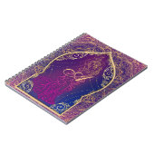 Paarse en goudMarokkaanse Arabische Belly Dansende Notitieboek (Linkerzijde)