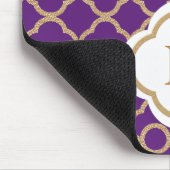Paarse en goudMarokkaanse monogrammen Muismat (Hoek)