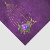 Paarse en goudmatige bramen tissuepapier (Detail)