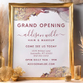 Paarse en goudmatige kunst Vloeibare Waterverf Ink Flyer