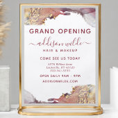 Paarse en goudmatige kunst Vloeibare Waterverf Ink Flyer