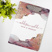 Paarse en goudmatige kunst Vloeibare Waterverf Ink Klembord