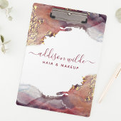 Paarse en goudmatige kunst Vloeibare Waterverf Ink Klembord