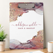 Paarse en goudmatige kunst Vloeibare Waterverf Ink Klembord