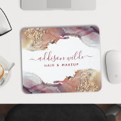 Paarse en goudmatige kunst Vloeibare Waterverf Ink Muismat