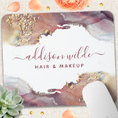 Paarse en goudmatige kunst Vloeibare Waterverf Ink Muismat