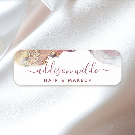 Paarse en goudmatige kunst Vloeibare Waterverf Ink Naamplaatje