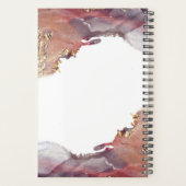 Paarse en goudmatige kunst Vloeibare Waterverf Ink Planner (Achterkant)