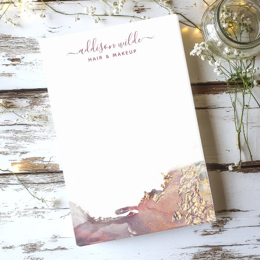 Paarse en goudmatige kunst Vloeibare Waterverf Ink Post-it® Notes