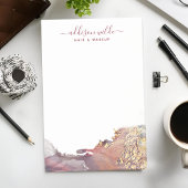 Paarse en goudmatige kunst Vloeibare Waterverf Ink Post-it® Notes