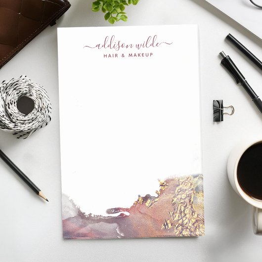 Paarse en goudmatige kunst Vloeibare Waterverf Ink Post-it® Notes