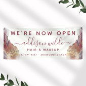 Paarse en goudmatige kunst Vloeibare Waterverf Ink Spandoek