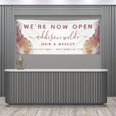 Paarse en goudmatige kunst Vloeibare Waterverf Ink Spandoek