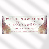 Paarse en goudmatige kunst Vloeibare Waterverf Ink Spandoek