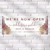 Paarse en goudmatige kunst Vloeibare Waterverf Ink Spandoek